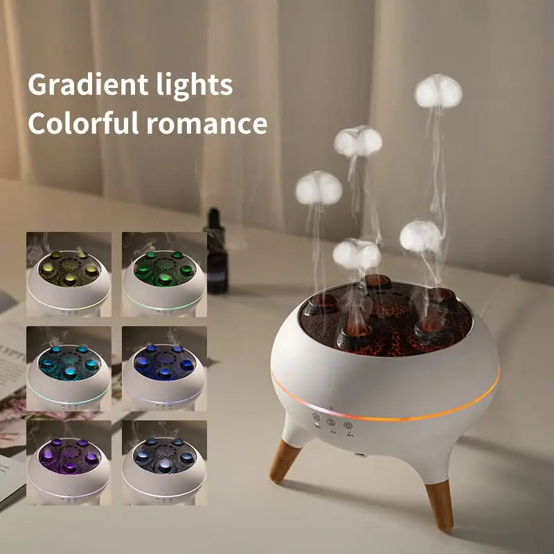 Dynamic Jellyfish Air Humidifier 250ml Essential Oil Diffuser Remote Control Bedroom Humidifier With 7 Colorful Night Lights - Image 5